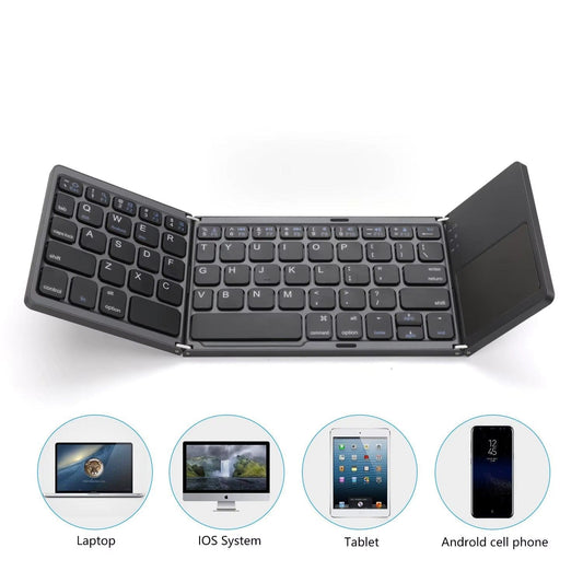 BONDABOU SHOP ✨ Clavier Pliable Sans Fil avec Pavé Tactile – Ultra Portable & Polyvalent