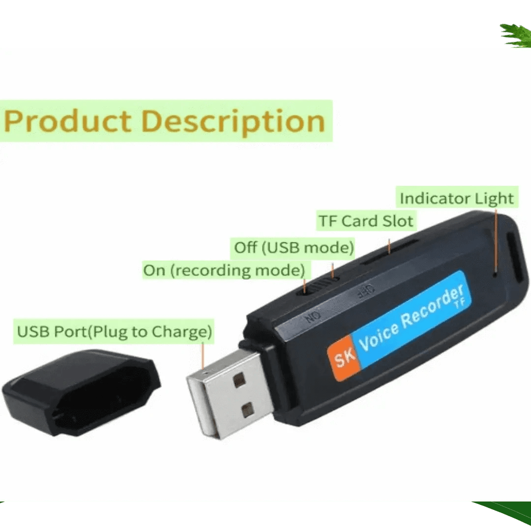 BONDABOUSHOP Enregistreur vocal USB