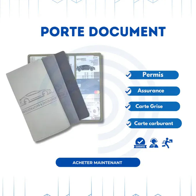 Saryna Porte-Documents Voiture Compact et Élégant